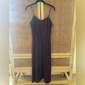 H&M Midi Satin Spaghetti Strap Flowy Dress Size 8 Fits More Like A 6/4
